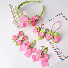 Load image into Gallery viewer, M MISM 1set=7pcs Children Accessories Hairband Hairpins Gum for Hair Baby Girls Lovely Bow Headwear Hair clip Headband