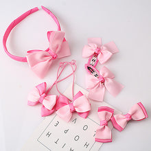 Load image into Gallery viewer, M MISM 1set=7pcs Children Accessories Hairband Hairpins Gum for Hair Baby Girls Lovely Bow Headwear Hair clip Headband