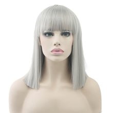 Load image into Gallery viewer, Soowee 8 Colors Short Straight Heat Resistant Synthetic Hair Gray Nature Black Women Party Cosplay Wigs