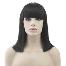 Load image into Gallery viewer, Soowee 8 Colors Short Straight Heat Resistant Synthetic Hair Gray Nature Black Women Party Cosplay Wigs