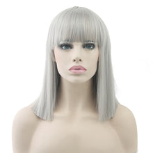 Load image into Gallery viewer, Soowee 8 Colors Short Straight Heat Resistant Synthetic Hair Gray Nature Black Women Party Cosplay Wigs