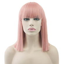 Load image into Gallery viewer, Soowee 8 Colors Short Straight Heat Resistant Synthetic Hair Gray Nature Black Women Party Cosplay Wigs