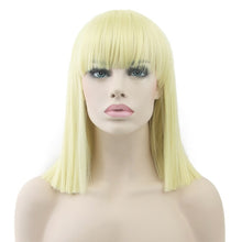 Load image into Gallery viewer, Soowee 8 Colors Short Straight Heat Resistant Synthetic Hair Gray Nature Black Women Party Cosplay Wigs