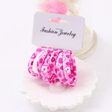 Load image into Gallery viewer, Hot Sale 6PCS/Lot Girls Cute Color Hair Band Pink Print Dot Lovely Elastic Headband Good Quality Hair Holder Accessories Tie Gum