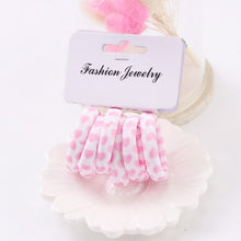 Load image into Gallery viewer, Hot Sale 6PCS/Lot Girls Cute Color Hair Band Pink Print Dot Lovely Elastic Headband Good Quality Hair Holder Accessories Tie Gum