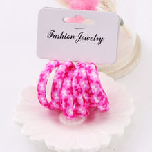 Load image into Gallery viewer, Hot Sale 6PCS/Lot Girls Cute Color Hair Band Pink Print Dot Lovely Elastic Headband Good Quality Hair Holder Accessories Tie Gum