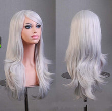 Load image into Gallery viewer, QQXCAIW Long Wavy Cosplay Wig Red Green Puprle Pink Black Blue Sliver Gray Blonde Brown 70 Cm Synthetic Hair Wigs