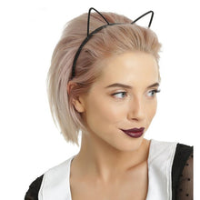 Load image into Gallery viewer, kids black cat ears head bands fashion Lady Girl Hairband Sexy Self Headband Baby birthday party Hair Accessories for Women hoop