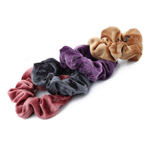 Load image into Gallery viewer, 1PC Women Elegant Velvet Solid Elastic Hair Bands Ponytail Holder Scrunchies Tie Hair Rubber Band Headband Lady Hair Accessories