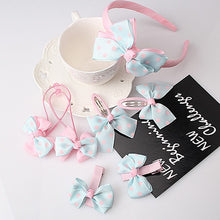 Load image into Gallery viewer, M MISM 1set=7pcs Children Accessories Hairband Hairpins Gum for Hair Baby Girls Lovely Bow Headwear Hair clip Headband