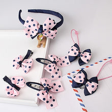 Load image into Gallery viewer, M MISM 1set=7pcs Children Accessories Hairband Hairpins Gum for Hair Baby Girls Lovely Bow Headwear Hair clip Headband