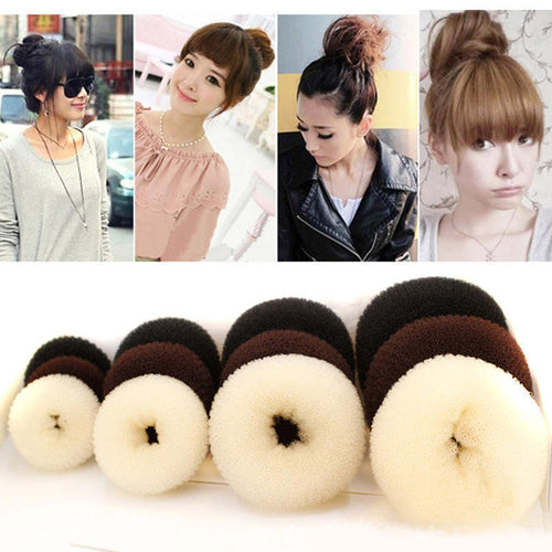 Donuts Hair accessories 4 Sizes Hair Styling Ring Style Dispenser Buns Head Tool Hair Ring headband hair bands for women
