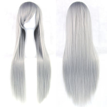 Load image into Gallery viewer, Soowee 24 Colors 80cm Long Synthetic Hair Wig for Women Heat Resistant Fiber Hairpiece Pink Gray Straight Cosplay Wigs