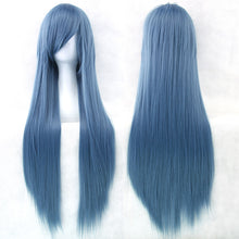 Load image into Gallery viewer, Soowee 24 Colors 80cm Long Synthetic Hair Wig for Women Heat Resistant Fiber Hairpiece Pink Gray Straight Cosplay Wigs