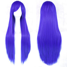 Load image into Gallery viewer, Soowee 24 Colors 80cm Long Synthetic Hair Wig for Women Heat Resistant Fiber Hairpiece Pink Gray Straight Cosplay Wigs