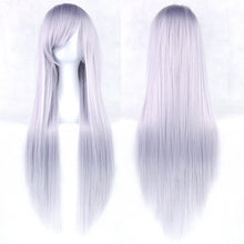Load image into Gallery viewer, Soowee 24 Colors 80cm Long Synthetic Hair Wig for Women Heat Resistant Fiber Hairpiece Pink Gray Straight Cosplay Wigs