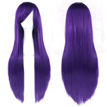 Load image into Gallery viewer, Soowee 24 Colors 80cm Long Synthetic Hair Wig for Women Heat Resistant Fiber Hairpiece Pink Gray Straight Cosplay Wigs