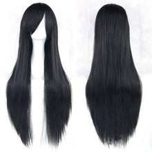 Load image into Gallery viewer, Soowee 24 Colors 80cm Long Synthetic Hair Wig for Women Heat Resistant Fiber Hairpiece Pink Gray Straight Cosplay Wigs