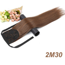Load image into Gallery viewer, MISS WIG 12 Colors Available 22" Long Silky Straight Synthetic Drawstring Ponytail Clip in Extension Style High Temperatur Fiber