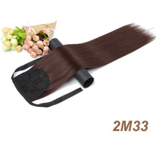 Load image into Gallery viewer, MISS WIG 12 Colors Available 22" Long Silky Straight Synthetic Drawstring Ponytail Clip in Extension Style High Temperatur Fiber