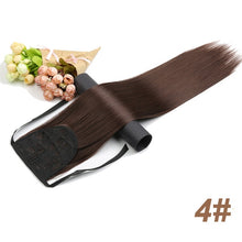 Load image into Gallery viewer, MISS WIG 12 Colors Available 22" Long Silky Straight Synthetic Drawstring Ponytail Clip in Extension Style High Temperatur Fiber