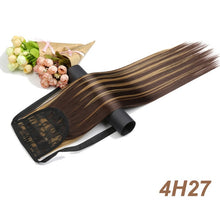 Load image into Gallery viewer, MISS WIG 12 Colors Available 22" Long Silky Straight Synthetic Drawstring Ponytail Clip in Extension Style High Temperatur Fiber