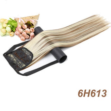 Load image into Gallery viewer, MISS WIG 12 Colors Available 22" Long Silky Straight Synthetic Drawstring Ponytail Clip in Extension Style High Temperatur Fiber