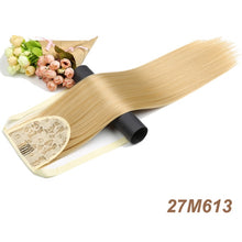Load image into Gallery viewer, MISS WIG 12 Colors Available 22" Long Silky Straight Synthetic Drawstring Ponytail Clip in Extension Style High Temperatur Fiber