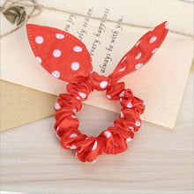 Load image into Gallery viewer, Rabbit Ears Hair Band Children Kids Hair Accessories Scrunchies Elastic Hair Band For Women Girl Rubber Band Polka Dot Hair Rope