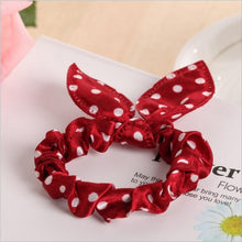 Load image into Gallery viewer, Rabbit Ears Hair Band Children Kids Hair Accessories Scrunchies Elastic Hair Band For Women Girl Rubber Band Polka Dot Hair Rope