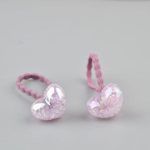 2 pieces Cute Bunny Star Princess Headwear Elastic Hair Bands Girls Sparking Mini Headdress Tie Gum Ropes Hair Accessories A42