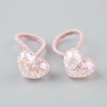 Load image into Gallery viewer, 2 pieces Cute Bunny Star Princess Headwear Elastic Hair Bands Girls Sparking Mini Headdress Tie Gum Ropes Hair Accessories A42
