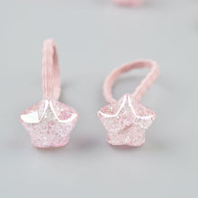 Load image into Gallery viewer, 2 pieces Cute Bunny Star Princess Headwear Elastic Hair Bands Girls Sparking Mini Headdress Tie Gum Ropes Hair Accessories A42