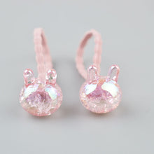 Load image into Gallery viewer, 2 pieces Cute Bunny Star Princess Headwear Elastic Hair Bands Girls Sparking Mini Headdress Tie Gum Ropes Hair Accessories A42