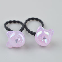 Load image into Gallery viewer, 2 pieces Cute Bunny Star Princess Headwear Elastic Hair Bands Girls Sparking Mini Headdress Tie Gum Ropes Hair Accessories A42