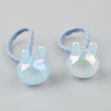 Load image into Gallery viewer, 2 pieces Cute Bunny Star Princess Headwear Elastic Hair Bands Girls Sparking Mini Headdress Tie Gum Ropes Hair Accessories A42