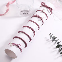Load image into Gallery viewer, Fashion 8/12/15pcs Women Elegant Elastic Hair Bands Ponytail Holder Rubber Bands Girls Cute Scrunchie Headbands Hair Accessories