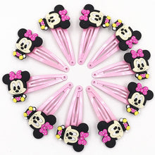 Load image into Gallery viewer, 10PCS Nylon Mickey Minnie Daisy Elastic Hair Rubber Band children Headband Kids Hair Accessories Girl Hair Band cartoon Hair gum