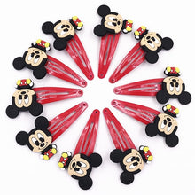 Load image into Gallery viewer, 10PCS Nylon Mickey Minnie Daisy Elastic Hair Rubber Band children Headband Kids Hair Accessories Girl Hair Band cartoon Hair gum