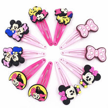 Load image into Gallery viewer, 10PCS Nylon Mickey Minnie Daisy Elastic Hair Rubber Band children Headband Kids Hair Accessories Girl Hair Band cartoon Hair gum
