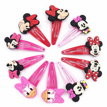 Load image into Gallery viewer, 10PCS Nylon Mickey Minnie Daisy Elastic Hair Rubber Band children Headband Kids Hair Accessories Girl Hair Band cartoon Hair gum