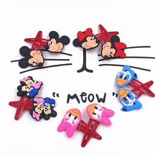 Load image into Gallery viewer, 10PCS Nylon Mickey Minnie Daisy Elastic Hair Rubber Band children Headband Kids Hair Accessories Girl Hair Band cartoon Hair gum