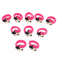 Load image into Gallery viewer, 10PCS Nylon Mickey Minnie Daisy Elastic Hair Rubber Band children Headband Kids Hair Accessories Girl Hair Band cartoon Hair gum
