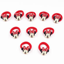 Load image into Gallery viewer, 10PCS Nylon Mickey Minnie Daisy Elastic Hair Rubber Band children Headband Kids Hair Accessories Girl Hair Band cartoon Hair gum