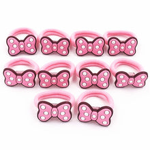 Load image into Gallery viewer, 10PCS Nylon Mickey Minnie Daisy Elastic Hair Rubber Band children Headband Kids Hair Accessories Girl Hair Band cartoon Hair gum