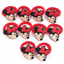 Load image into Gallery viewer, 10PCS Nylon Mickey Minnie Daisy Elastic Hair Rubber Band children Headband Kids Hair Accessories Girl Hair Band cartoon Hair gum