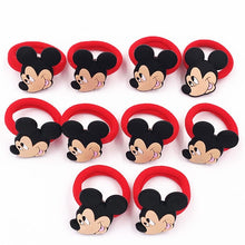 Load image into Gallery viewer, 10PCS Nylon Mickey Minnie Daisy Elastic Hair Rubber Band children Headband Kids Hair Accessories Girl Hair Band cartoon Hair gum