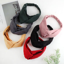 Load image into Gallery viewer, 2018 Lady Headdress Plaid Bow Headband Turban Elastic Headwear Head Wrap Women Hair Accessories for Women Striped Hair Bands