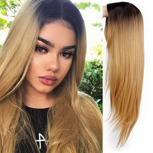 Load image into Gallery viewer, Ombre Green Straight Long Synthetic Wigs For Women  Black Pink Wigs 24 inch 9 Color can be Cosplay Wigs I's a wig