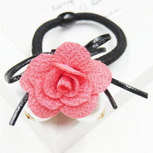 Load image into Gallery viewer, 1PCS Lovely Clover Gray Ball Elastic Hair Bands Toys For Girls Handmade Bow Headband Scrunchy Kids Hair Accessories For Womens